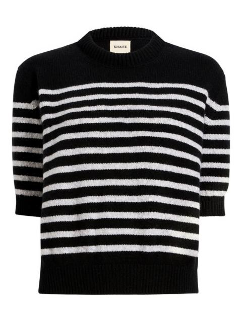 KHAITE Davin striped sweater
