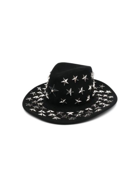 PHILIPP PLEIN star-stud embellished fedora hat