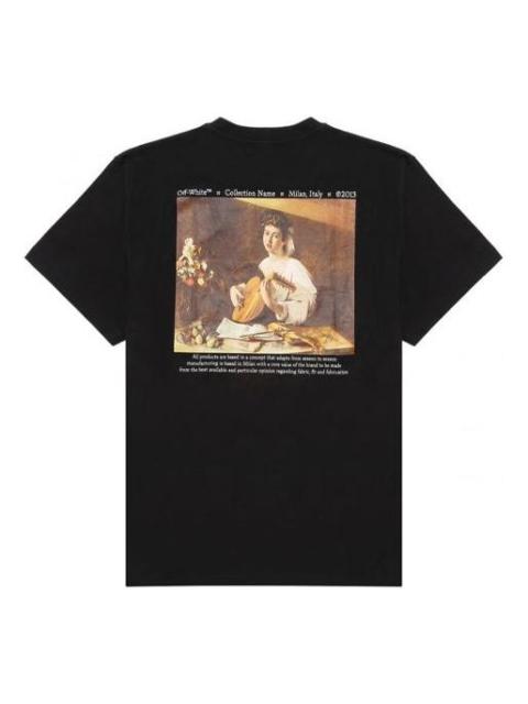 Off-White FW21 Caravaggio Painting Short Sleeve Loose Fit Black OMAA038F21JER0061084