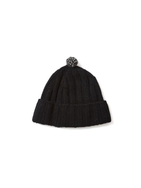 ROTOTO® Merino Cashmere Chunky Pom Beanie - Black
