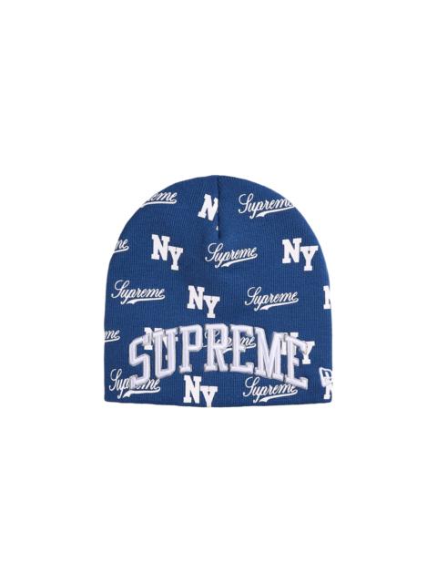 Supreme New Era Monogram Beanie "SS26 - Blue" SU27857