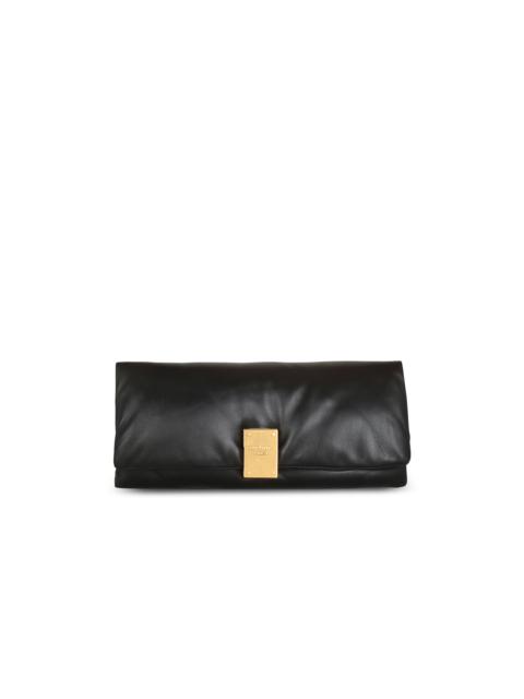 Balmain 1945 Soft clutch bag in smooth leather