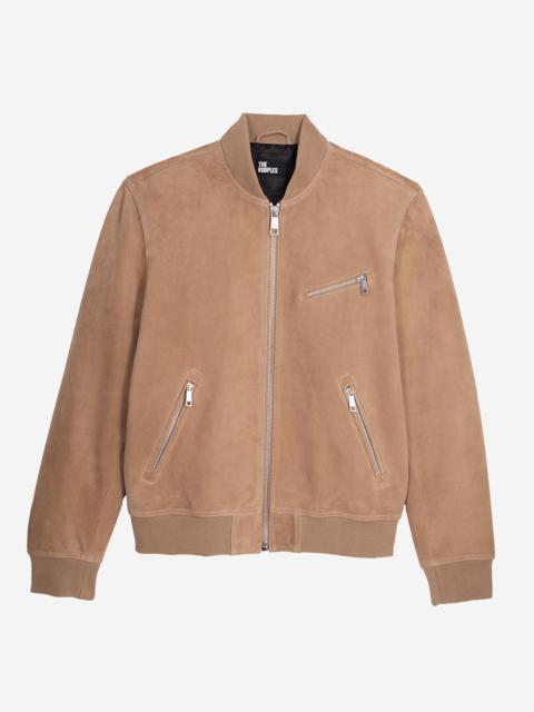 The Kooples BEIGE SUEDE LEATHER JACKET