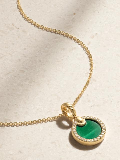 DAVID YURMAN Elements 18-karat Gold, Malachite And Diamond Necklace