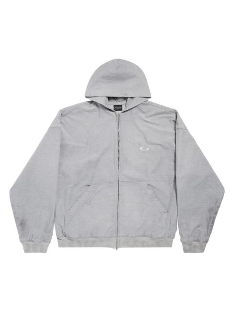 BALENCIAGA Men's Trompe Hoodie - Anthracite
