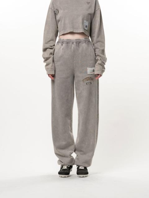 Maison MIHARAYASUHIRO Bleached College Print Jogger Sweat Pants