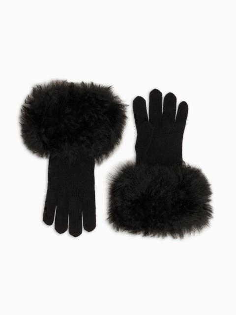 GIORGIO ARMANI Knit cashmere gloves