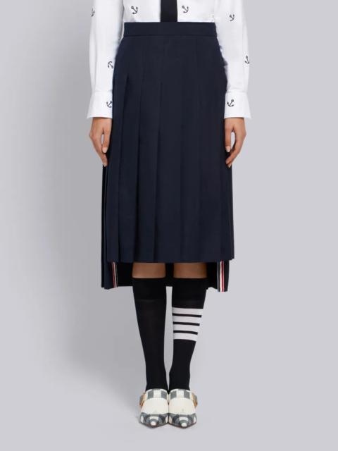 Thom Browne SCHOOL UNIFORM PLAIN WEAVE CLASSIC MIDI PLEATED SKIRT