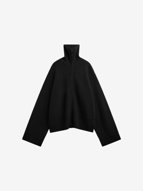 The Frankie Shop Veda Oversized Zip-Up Cardigan - Black