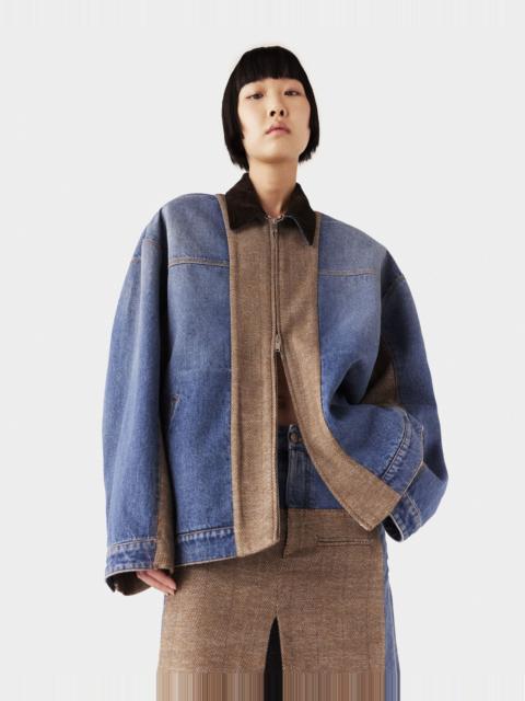 Stella McCartney Hybrid Panel Boxy Denim Jacket