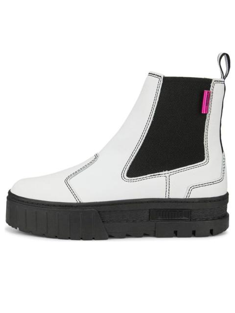 PUMA (WMNS) PUMA Mayze Pop Chelsea Boots 'White Black' 384549-01