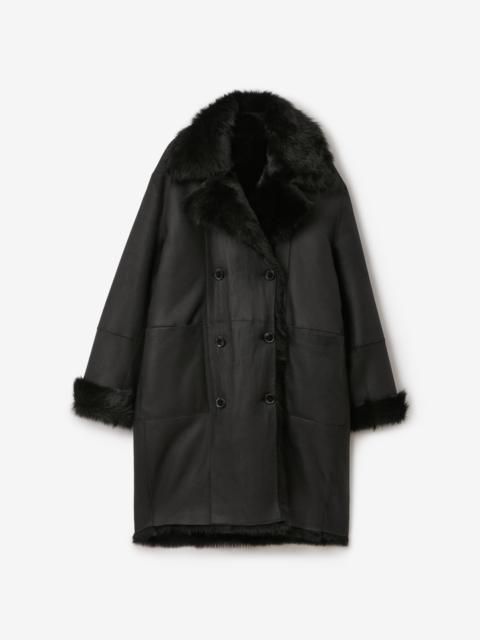 House of Dagmar Double Breasted Shearling Coat
