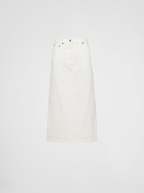 Prada Flared denim skirt