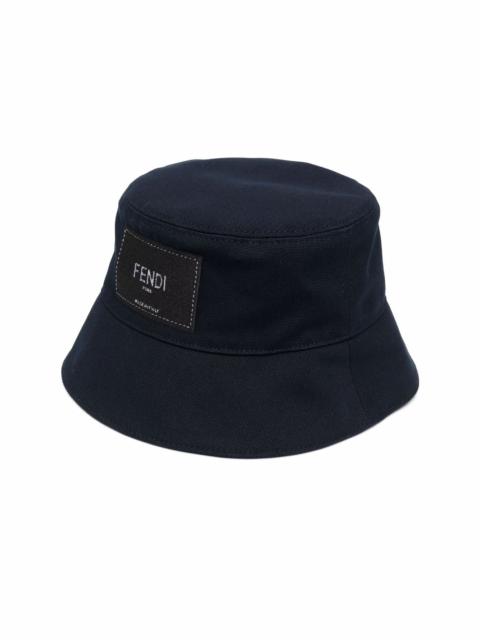 FENDI logo-patch bucket hat