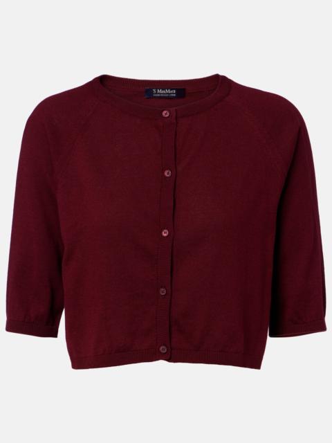 'S Max Mara Cropped cotton, silk, and cashmere cardigan