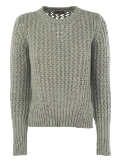 Herno open-knit crew-neck sweater