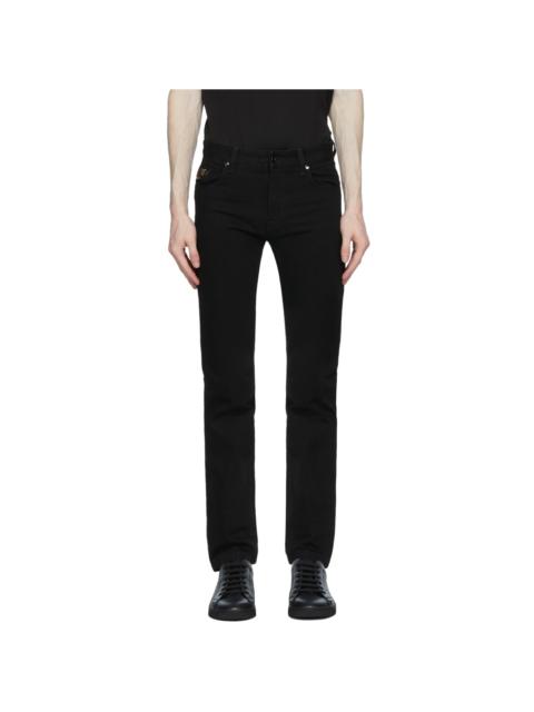 FENDI Black Embroidered Pocket Jeans