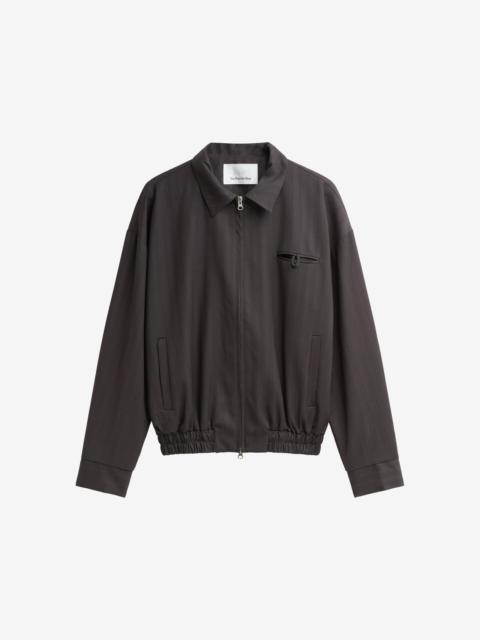 The Frankie Shop Minori Blouson Jacket - Charcoal/White Pinstripe