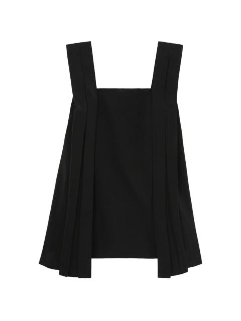 pleat-detail sleeveless minidress