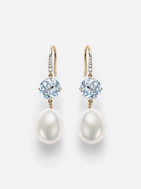 MATEO 14kt gold drop earrings with gemstones