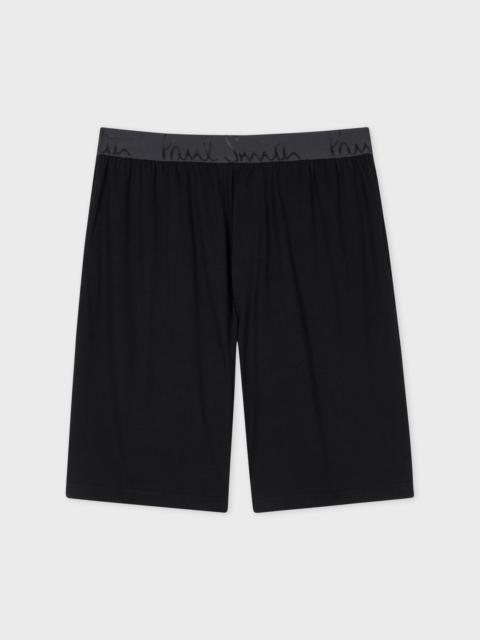 Paul Smith Black Cotton Jersey Lounge Shorts
