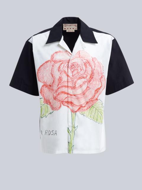 Marni LA ROSA PRINT POPLIN BOWLING SHIRT