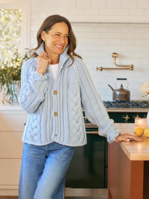 Frank & Eileen Cropped Cable Knit Cardigan