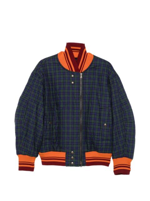 Dries Van Noten Dries Van Noten Valdi Quilted Checked Bomber Jacket