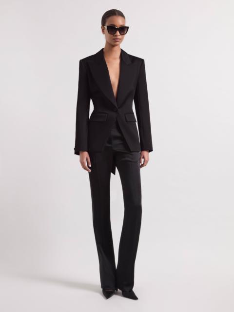 NINA RICCI Black Cady Blazer with Bow