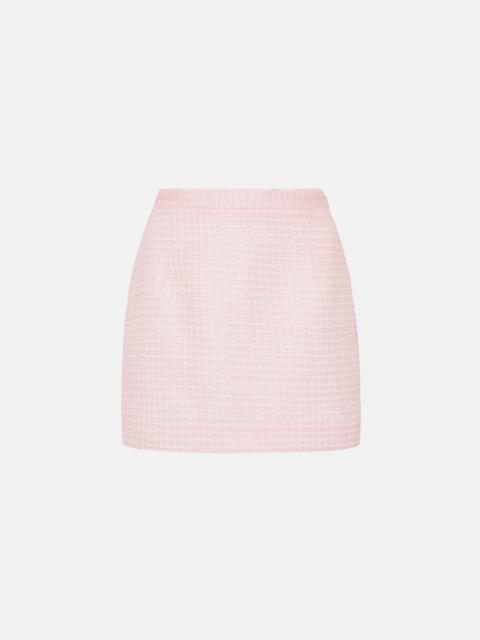 SEQUIN CHECKED TWEED MINI SKIRT