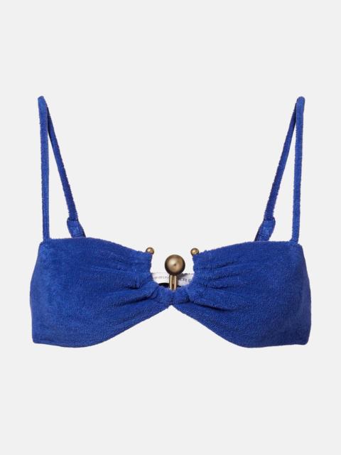 CHRISTOPHER ESBER Cotton-blend terry bra top