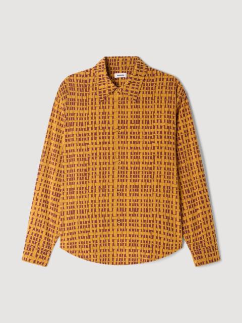 Sandro SHIRT WITH VELVET FLOCKING