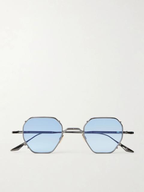 JACQUES MARIE MAGE Verlaine Round-Frame Silver-Tone Titanium Sunglasses Silver