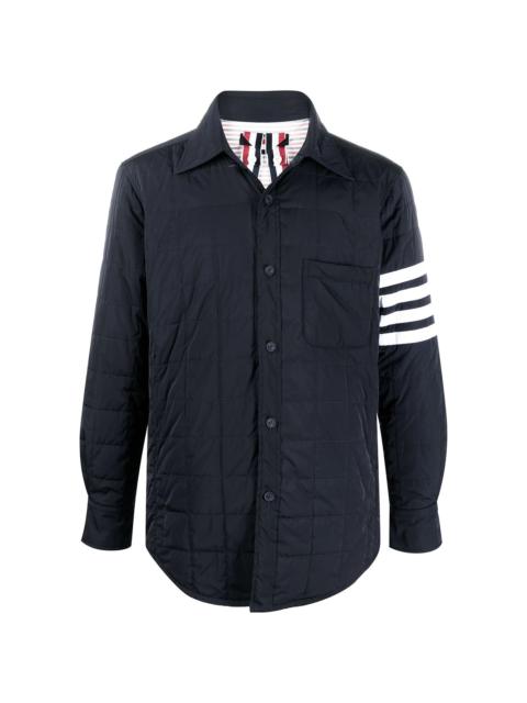 4-Bar stripe padded shirt jacket