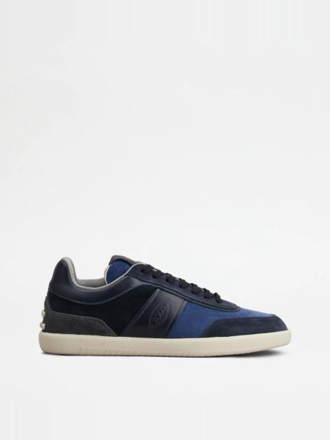 Tod's TOD'S TABS SNEAKERS IN SUEDE - BLUE, BLACK