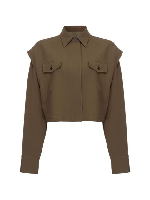 PINKO Fioriera cropped shirt