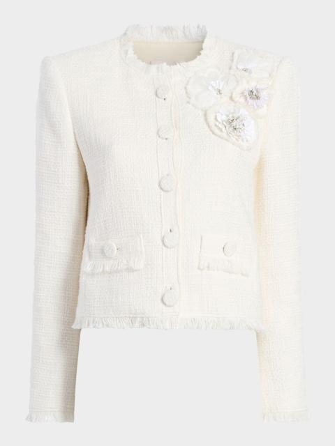 Cinq à Sept Christie Crunchy Flower Tweed Jacket