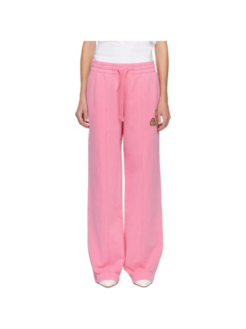CASABLANCA Pink Washed Open Hem Sweatpants