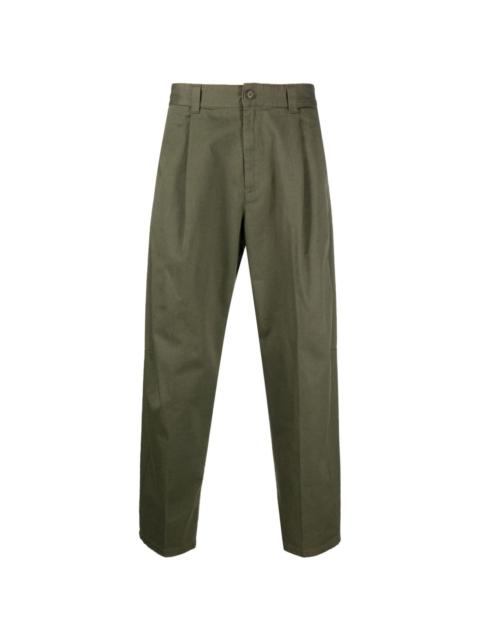 pleat-detail tapered trousers