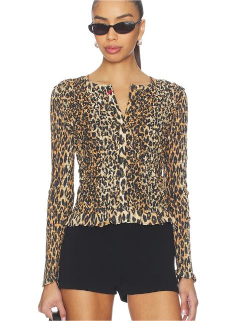 DAMSON MADDER. Elliana Smocked Cardi