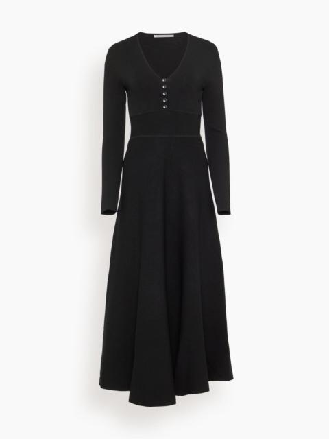 MARIA McMANUS Button Front Dress in Black