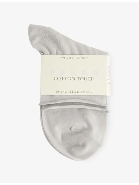 FALKE Cotton Touch rolled-cuff stretch-cotton-blend socks
