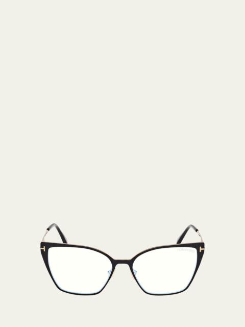 TOM FORD Butterfly Blue Block Optical Frames
