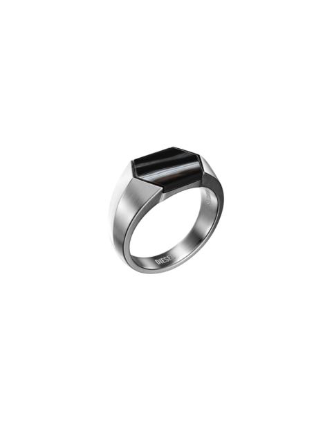 Diesel BLACK AGATE SIGNET RING