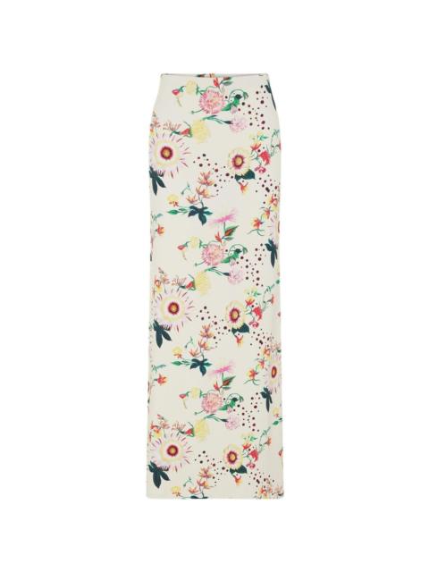 rabanne floral maxi skirt