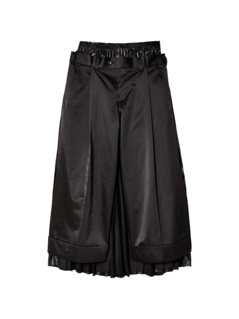 cropped pleated trousers