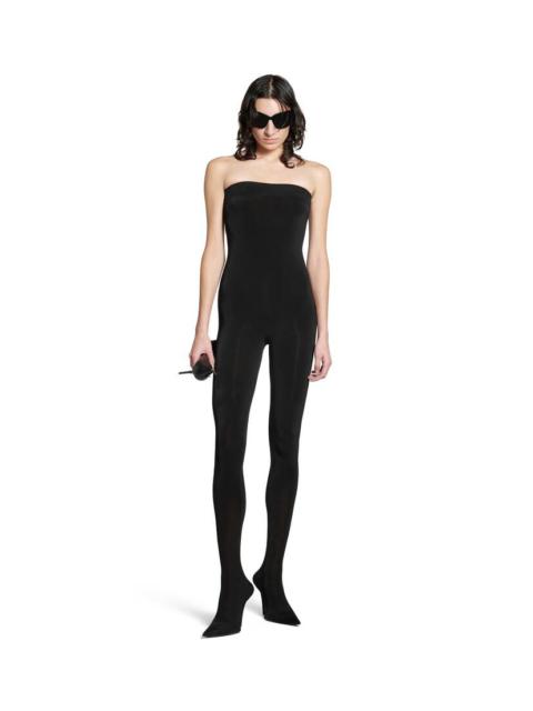 Women's Bustier Pantabodysuit in Black