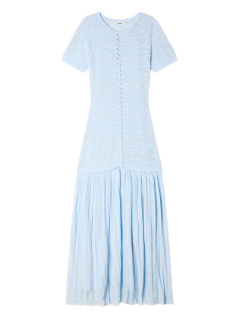 Sandro textured embellished knitted dress
