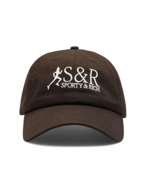 Sporty & Rich logo-embroidered cotton-twill cap