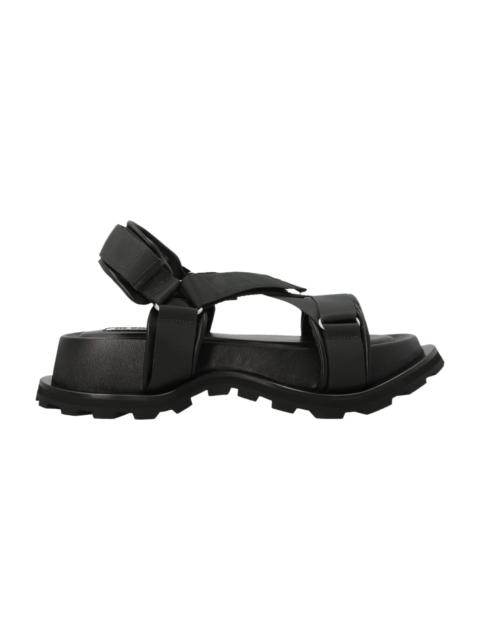 Jil Sander Black Leather Blend Sandals